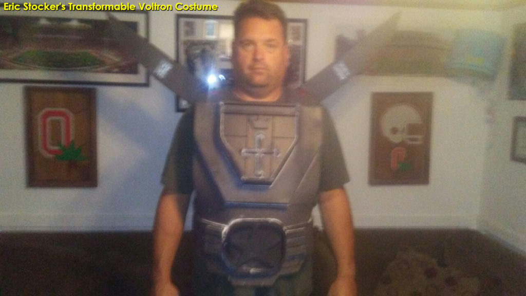 Eric Stocker's transforming Voltron costume - Test-fitting the costume