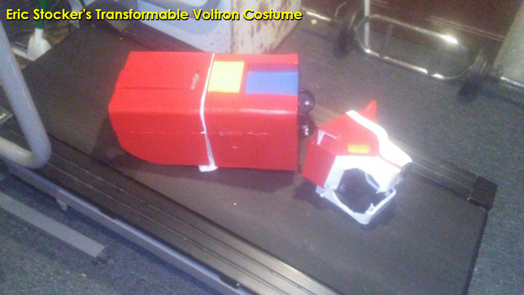 Eric Stocker's transforming Voltron costume - Red Lion under construction