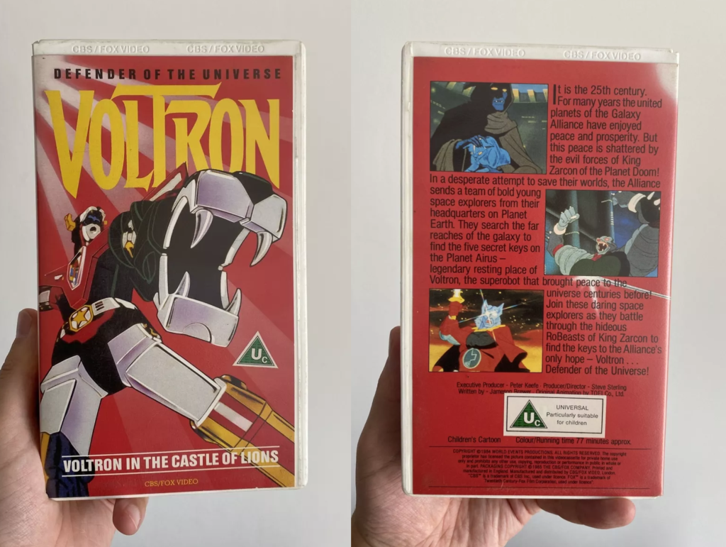 VOLTRON: DEFENDER OF THE UNIVERSE - "Voltron in the Castle of Lions" - VHS release by CBS FOX